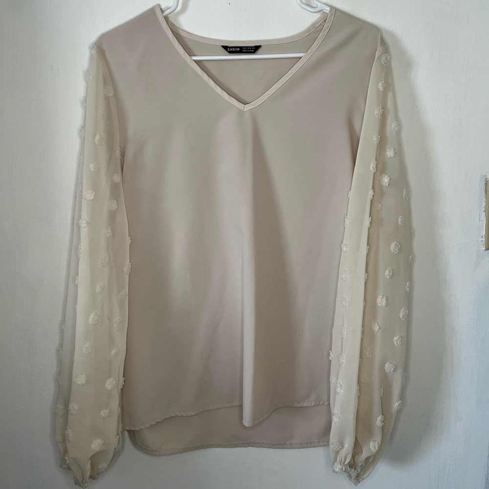 Tan blouse from SHEIN